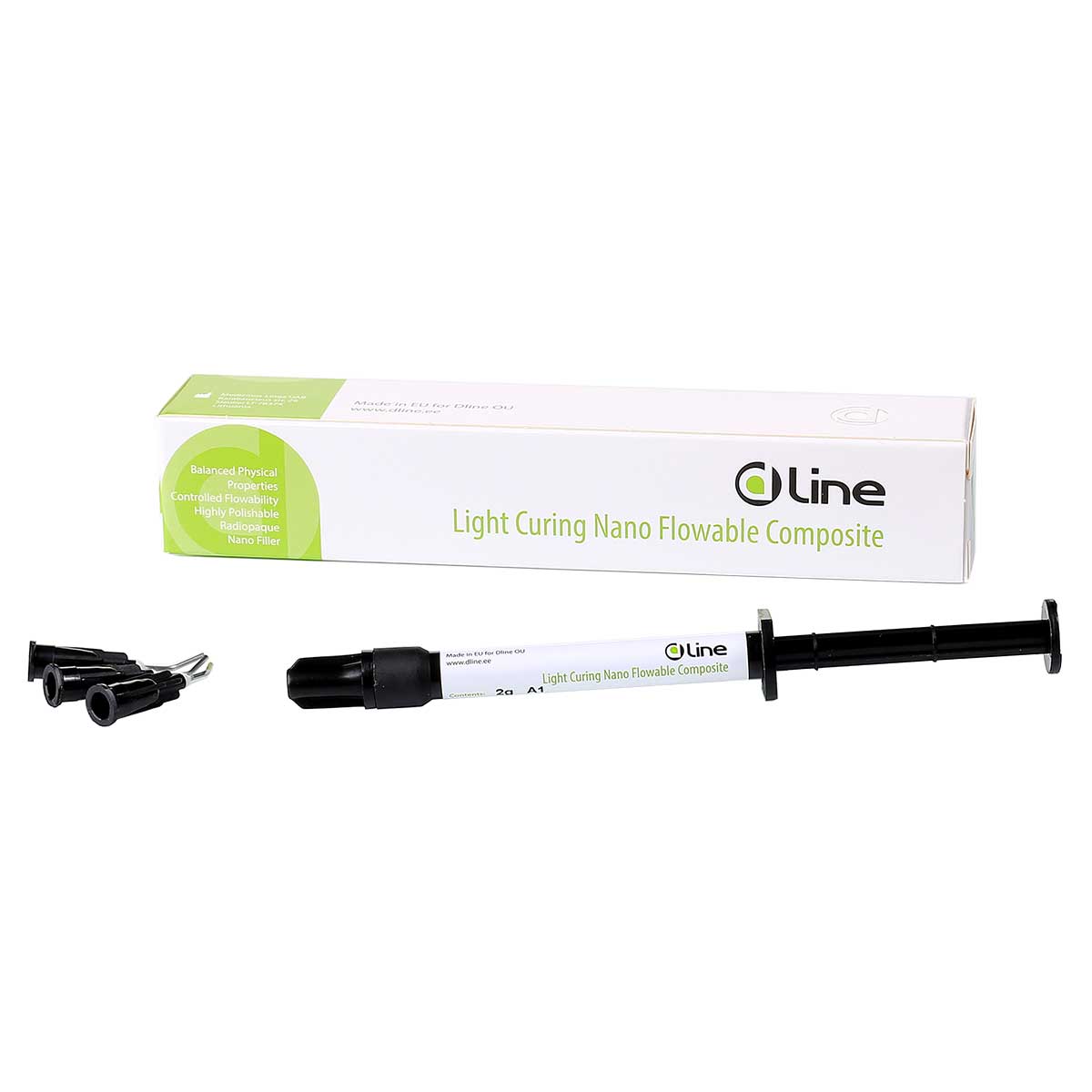 DLine Lichthärtendes Nano Flow Komposit 2g + 3 tips